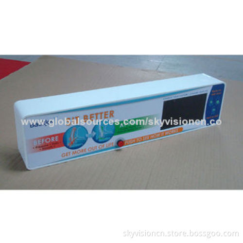 Digital photo frame with battery with front button
